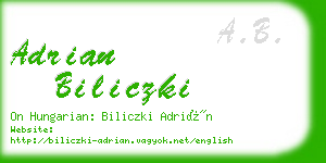 adrian biliczki business card